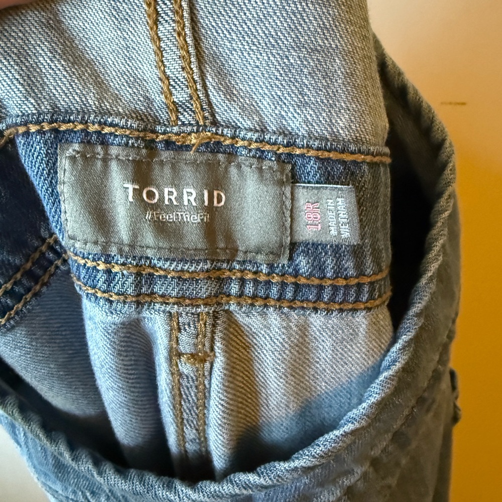 Torrid Button Front Overalls 18 - Picture 9 of 10